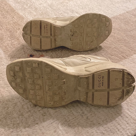 GUCCI Ivory White Rhyton Sneakers, Men’s size 8 - Picture 4 of 5